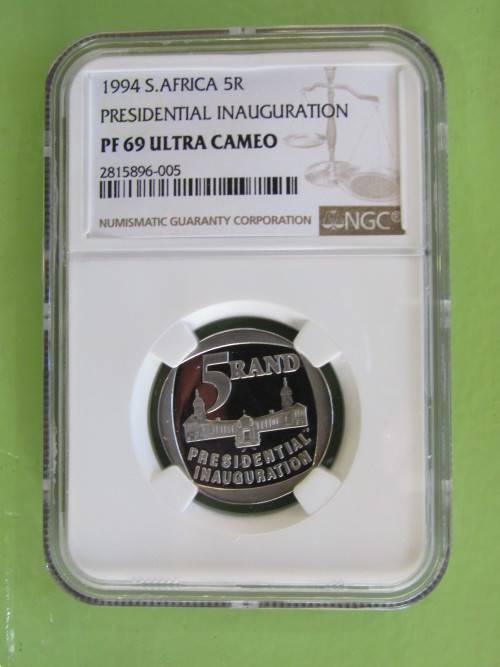 2ND HIGHEST GRADE : 1994 PRESIDENTIAL INAUGURATION R5 : NGC GRADED PF69 ULTRA CAMEO