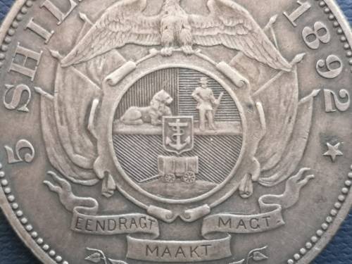 ***ZAR 1892 5 SHILLINGS S/S***