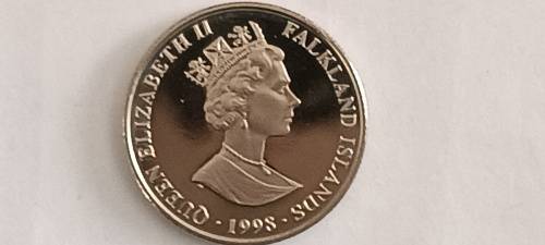 QUEEN ELIZABETH II FALKLAND ISLANDS 1998 TWO POUNDS PROOF COIN