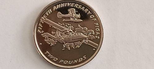 QUEEN ELIZABETH II FALKLAND ISLANDS 1998 TWO POUNDS PROOF COIN