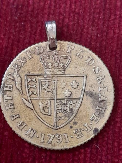 1791 George 3 Half Guinea Coin- sold as a Fake.