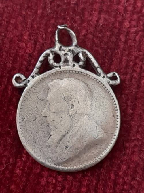 1897 ZAR Oom Paul tree pence Pendant