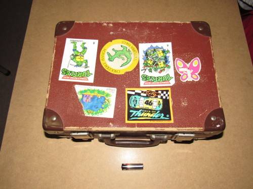Vintage school suitcase with lots of extras