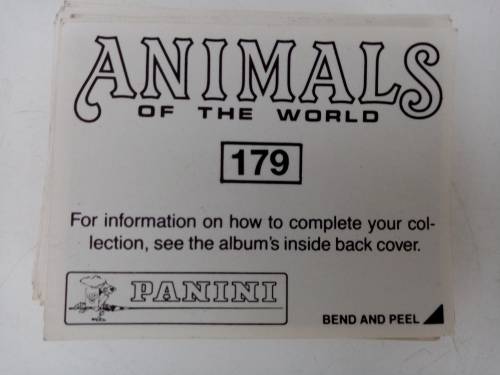 Vintage Panini Animals of the World Stickers Lot