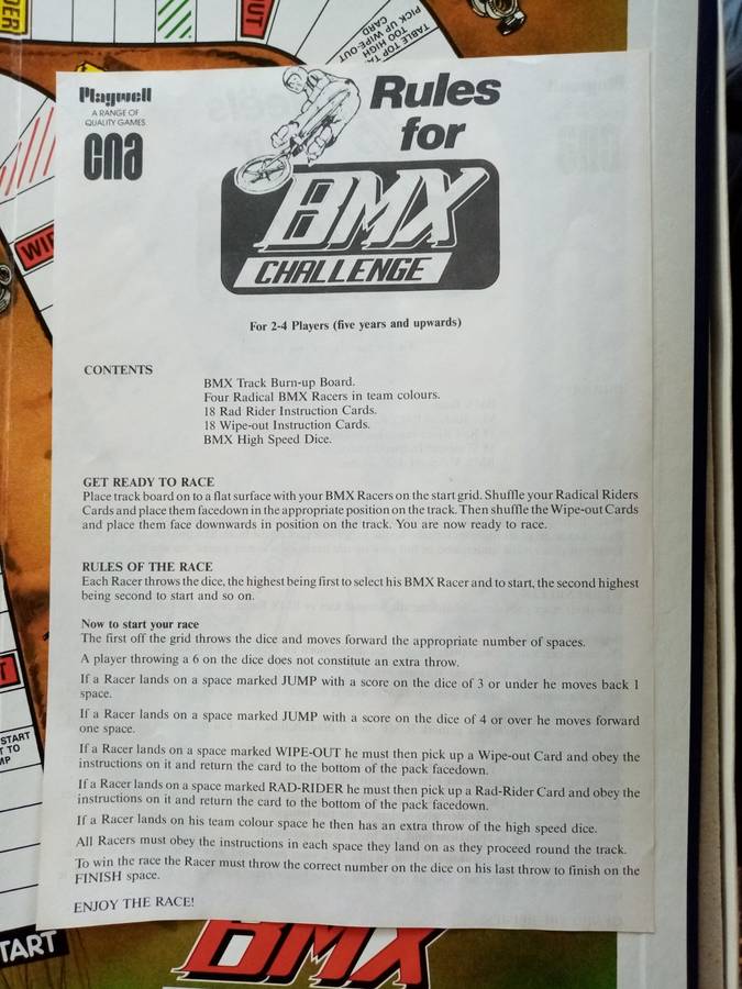 Vintage BMX Challenge Boardgame like new