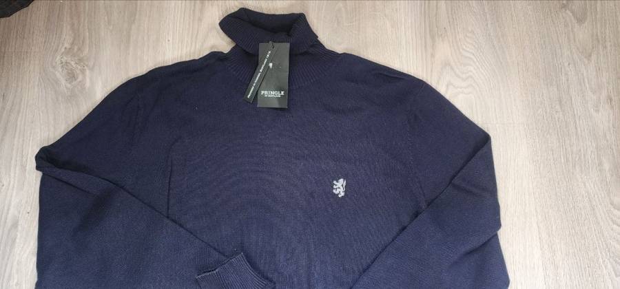 Original PRINGLE of Scotland Jersey M Knitwear 7/FLPOM - Large (Retail R1899) Navy