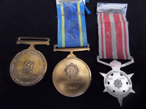 Set of 3 South African Police Medals Sgt J. Marais