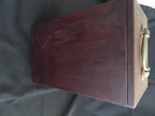 H Hughes & Sons Ltd Microscope 1917 with Accessories in Wooden Box  26 cm