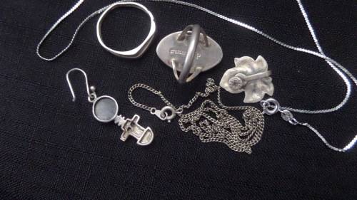 Lot of Silver Jewelery ( bid for the lot)