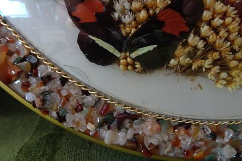 Stunning Butterfly Plaque made in Brazil  35 cm wide