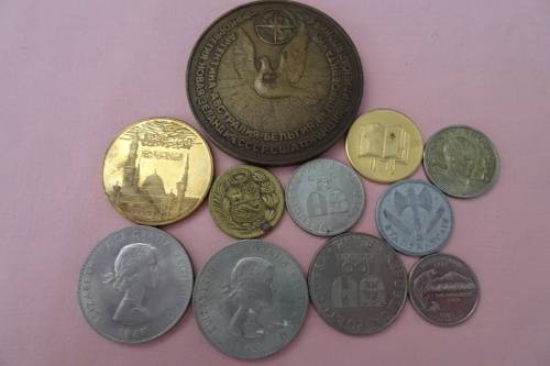 Lot of International Coins and Medallions (Bid for the Lot)