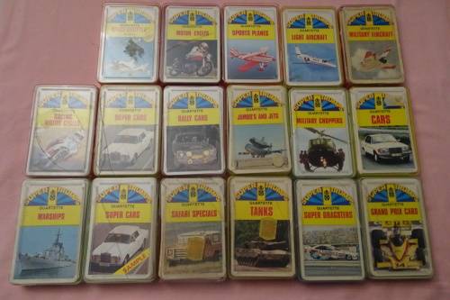 Big Collection of 17 Super Trumps Quartette Gaming Cards made in West Germany