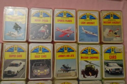 Big Collection of 17 Super Trumps Quartette Gaming Cards made in West Germany