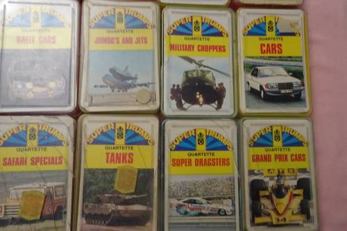 Big Collection of 17 Super Trumps Quartette Gaming Cards made in West Germany