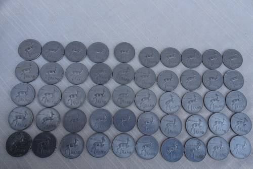 50 X 1977 Republic of South Africa One Rand Coins