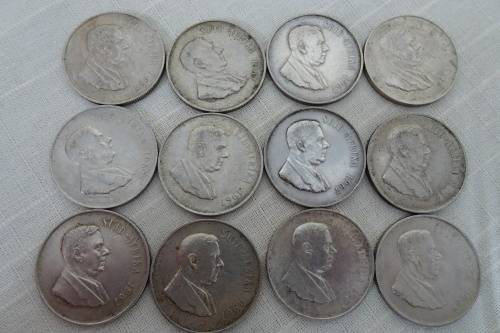 12  X 1967 Silver Republic of South Africa One Rand Coins (BID PER COIN)