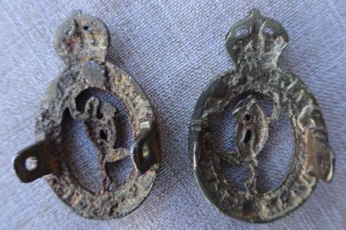 South African Corps of Signals badges.