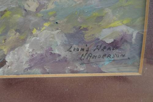 Watercolour  Artwork- Lion's Head by H. Anderson