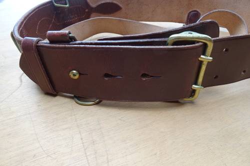 Stunning Vintage South African Defence Force Officers Sam Browne Belt and Cross-Strap Stamped 1941