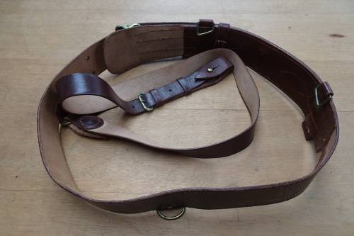 Stunning Vintage South African Defence Force Officers Sam Browne Belt and Cross-Strap Stamped 1941