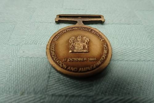 Six South African Police Service Reconciliation and Amalgamation Miniature Medals. BIDDING PER PIECE