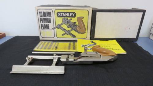 Stanley 10 Blade Plough Plane 13-052 With All Parts and Assembley and Operating Instructions