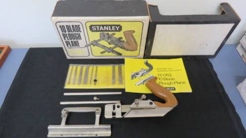 Stanley 10 Blade Plough Plane 13-052 With All Parts and Assembley and Operating Instructions