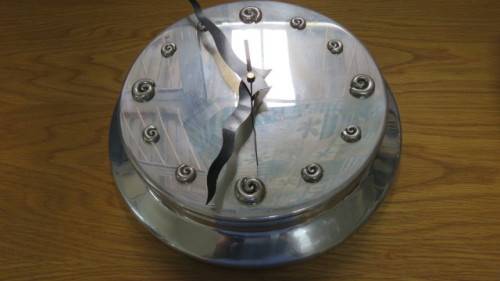 Awesome Modern Carrol Boyes Aluminium Round Wall Clock With Second Hand In Working Order