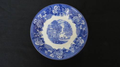 Vintage Enoch Woods Blue and White English Scenery Woods Ware Bowl
