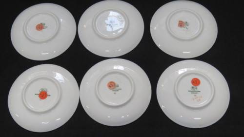 Vintage Hutschenreuther Cobalt Blue White/Gold `Olivia` Coffee Set/Three Bowls. See Description.