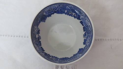 Lovely Vintage Enoch Wood`s `English Scenery` Woods Ware Semi-Porcelain Sugar Bowl H: 6 cm