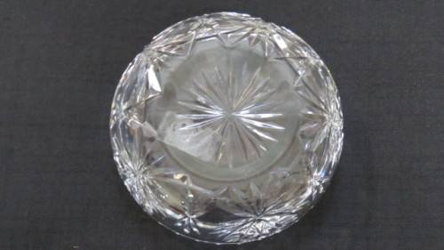 Pretty Vintage Edinburgh Scotland Small Cut Crystal Glass Trinket Bowl D: 9,7 cm H: 3 cm