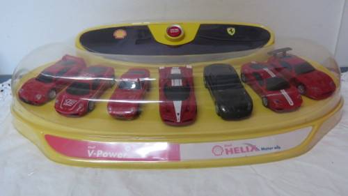 Awesome Limited Edition of Shell Ferrari Collection of Seven Cars With Engine Start Button