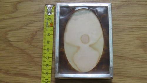 Gorgeous Vintage Hallmarked Sterling Silver/Tortoise Shell Picture Photo Frame 65.6g See Description