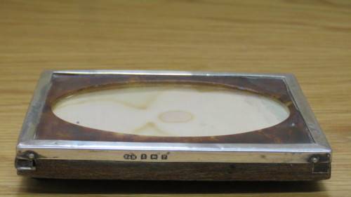 Gorgeous Vintage Hallmarked Sterling Silver/Tortoise Shell Picture Photo Frame 65.6g See Description