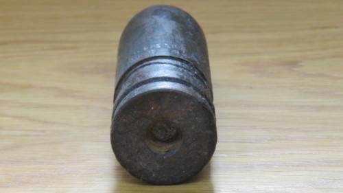 Vintage WWII Large Iron Bullet With Numbers Measurements: 13,5 x 4 cm