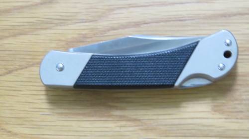 Superb Kershaw Black Gulch #3120 Officer Ranch Pocket Knife With Leather Pouch L: 10,5 cm