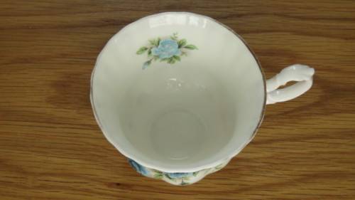 Gorgeous Vintage Royal Albert Bone China Blue Roses Teacup and Saucer Un-Named Pattern