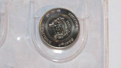 Singapore and Malaysia Uncirculated Coin and Stamp Set in Plastic Wallet Details in Description