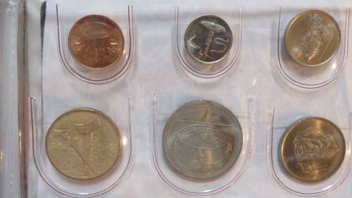 Singapore and Malaysia Uncirculated Coin and Stamp Set in Plastic Wallet Details in Description