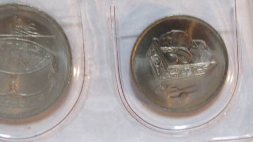 Singapore and Malaysia Uncirculated Coin and Stamp Set in Plastic Wallet Details in Description