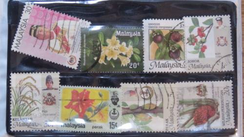 Singapore and Malaysia Uncirculated Coin and Stamp Set in Plastic Wallet Details in Description