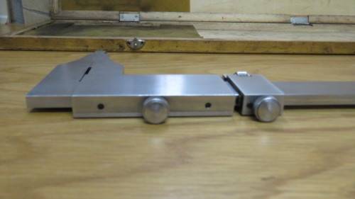 Awesome Vintage Xiliang Trade Mark 0-500 Vernier Caliper in Original Wooden Box L: 64 cm