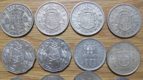 Collection of Fifteen International Coins Details in Description