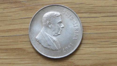 Republic of South Africa Silver 1967 One Rand Coin 14.9 g
