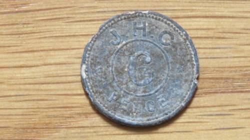 Vintage JH Cartwright Cape Colony Six Pence Token 24.1 mm