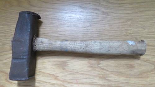 Collection of Three Vintage Hammers With Wooden Handles SOLD AS IS Details in Description.
