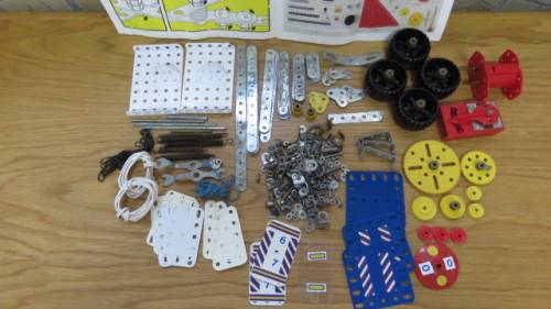 Two Vintage Meccano Sets (M1, A) With Instructions in Original Metal Cases Details in Description