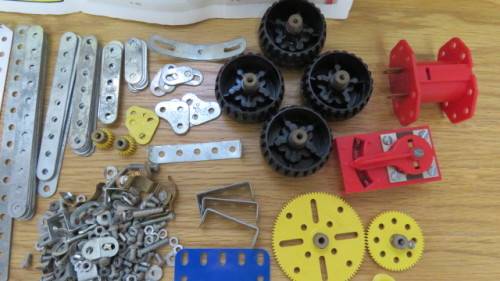 Two Vintage Meccano Sets (M1, A) With Instructions in Original Metal Cases Details in Description