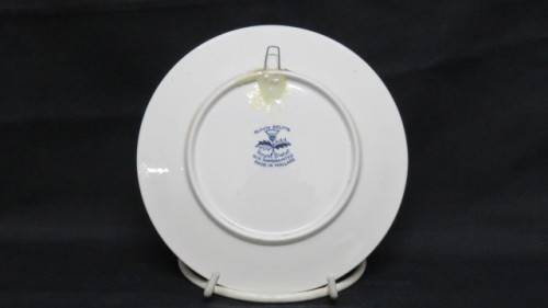 Fantastic Vintage Blauw Delfts Royal Distel Handpainted `Wijnoogst` Small Plate D: 16 cm
